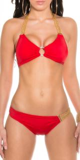 Lánc pántos bikini - Piros (S-L) (Szállítási idő: 5-10 nap)