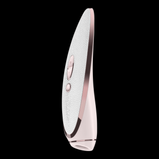 Satisfyer Luxury Pret-a-porter - vibráló csiklóizgató (fehér-rózsaarany)