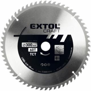 Extol Craft körfűrészlap, keményfémlapkás, 300x30xT60