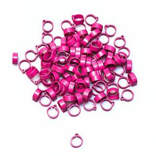 Prémium gyűrűk Ø8x5mm fluor pink 50 db