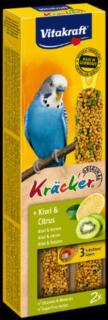 Vitakraft Kracker Dupla Rúd (citrus,kiwi) – kiegészítő eleség Hullámos papagáj részére (60g)