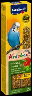 Vitakraft Kracker Dupla Rúd (gyógynövény,paprika) – kiegészítő eleség Hullámos papagáj részére (60g)