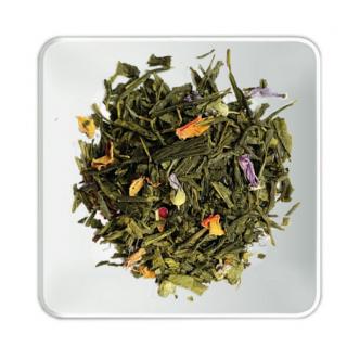 Jázmin és keleti virágok ízesített , szálas zöld tea 250g