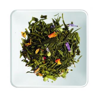 Jázmin és keleti virágok ízesített , szálas zöld tea 500g