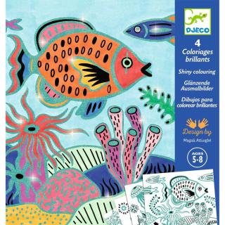 DJECO Csillámló színezők - Tenger mélyén - Under the sea