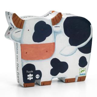 DJECO formadobozos puzzle - Bocik és tehenek 24db-os
