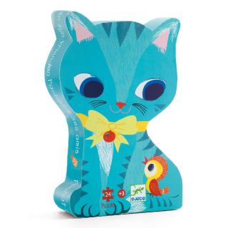 DJECO formadobozos puzzle - Cicus és barátai 24db-os