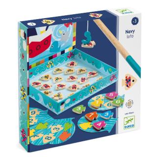 DJECO Képes lottó - Szín-szám horgász - Navy loto