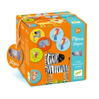 DJECO Memóriajáték - Dzsungelben, 30 db-os - Jungle