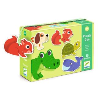 DJECO Párosító puzzle - Állatos, 20 db-os