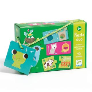 DJECO Párosító puzzle - Ki hol lakik? 20db-os