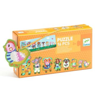 DJECO Sorozatkirakó puzzle - Nagyok és kicsik a tanyán, 16 db-os