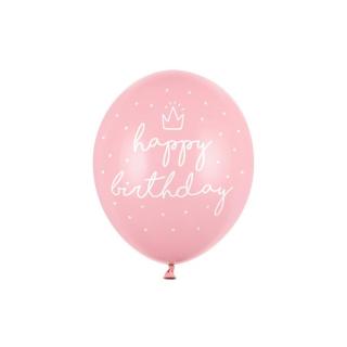 Lufi csomag Happy Birthday pasztell rózsaszín