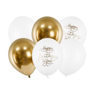 Lufi csomag Happy Birthday to you fehér-arany