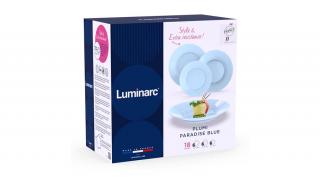 PLUMI Paradise Blue üveg étkészlet 18 részes - ARC