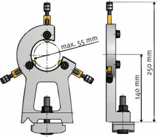 Állóbáb Ø max. 55 mm; OPTIturn TU 2807 esztergához