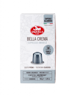 Saquella Bella Crema - Nespresso kompatibilis kávékapszula (30 db)