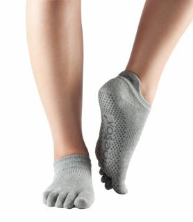 Jóga zokni Toesox - alacsony állású-low rise S - Szürke (36-38,5)