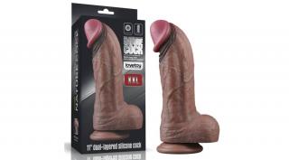 11'' Dual Layered Silicone Cock XXL - Extra Élethű dildó 28 cm