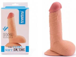 7.5" The Ultra Soft Dude 4 - Extra élethű dildó, tapadókoronggal - 19 cm