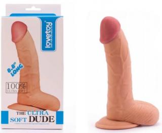 8.8 inch The Ultra Soft Dude 5 - Extra élethű dildó, tapadókoronggal - 21 cm