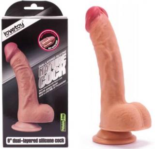 8'' Dual-layered Silicone Dildo - 20,3 cm Szilikon dildó Akciós