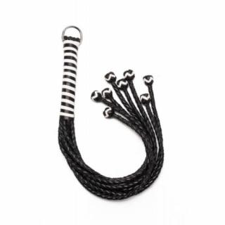 8 Tail Polish Leather Flogger 22 inch - korbács