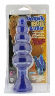 Bendable Butt Rattler Blue - Anál plug, Zselés Anál tágító, anál izgató