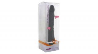 CLASSIC SLIM VIBRATOR BLACK - 18 cm élethű vibrátor