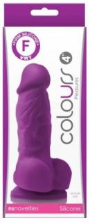 Colours - Pleasures - 4" Dildo - Élethű, letapasztható szilikon dildó