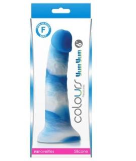 Colours - Pleasures - Yum Yum  6" Dildo - Blue - Élethű szilikon dildó 15,2 cm