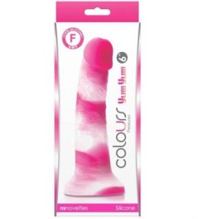 Colours - Pleasures - Yum Yum  6" Dildo - Pink - Élethű szilikon dildó 15,2 cm