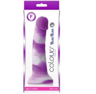 Colours - Pleasures - Yum Yum  6" Dildo - Purple - Élethű szilikon dildó 15,2 cm