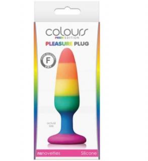 Colours - Pride Edition - Pleasure Plug - Small -Rainbow - Anál plug, Szilikon Anál tágító