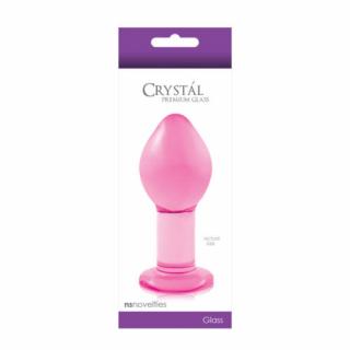 Crystal - Large - Pink - Anál plug, Anál tágító ÜVEG