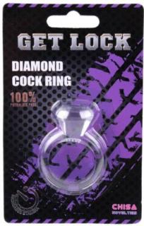 Diamond Cock Ring Clear - Vibrogyűrű, vibrációs gyűrű