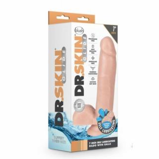 DR. SKIN 7INCH SELF LUBRICATING DILDO - 17,8 cm, élethű dildó, önsíkosító dildó