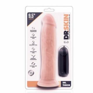 DR. SKIN DR. THROB 9.5INCH VIBR. COCK - vibrátor, tapadókorongos 24,1 cm