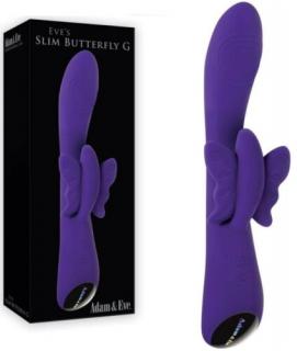 Eve's Slim Butterfly G - AKKUS szilikon vibrátor, Klitoriszkaros vibrátor  21,3 cm