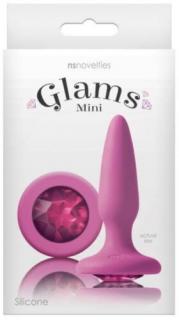 Glams Mini - Pink Gem - Anál plug, Szilikon Anál tágító, anál ékszer