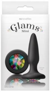 Glams Mini - Rainbow Gem - Anál plug, Szilikon Anál tágító, anál ékszer