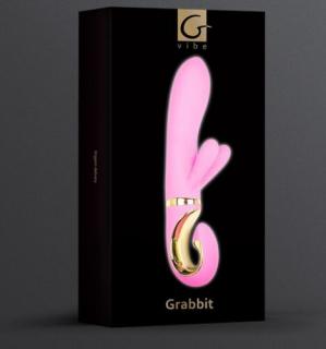 Grabbit - Candy Pink - csiklóizgatós és g-pont vibrátor, akkumulátoros, BIOSKIN