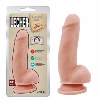 Lecher-Flesh - 18 cm Élethű  dildó, tapadókorongos dildó - AKCIÓS