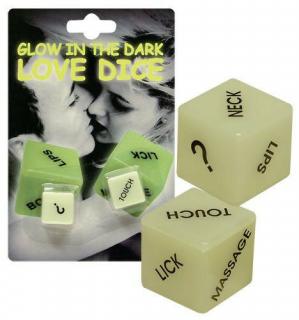 Love Dice Glow In The Dark - Errotikus témájő dobókockák