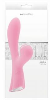 Luxe - Aura  - AKKUS klitoriszkaros vibrátor, szilikon vibrátor 19,5 cm
