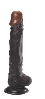 Mighty Pounder 9.5 Realistic - 24 cm élethű fekete dildó
