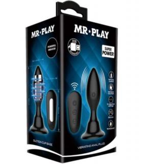 Mr. Play Vibrating Anal Plug with Remote Control - Anál plug, Anál tágító, Akkus, vibrátoros