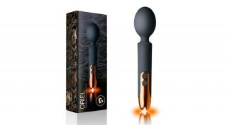 Oriel Rechargeable Wand - Black and Copper - Akkus masszírozó vibrátor