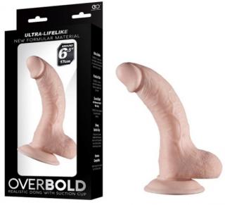 OVERBOLD 6.5" DONG - Élethű dildó 17 cm