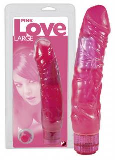 Pink Love Large - Élethű vibrátor 22 cm